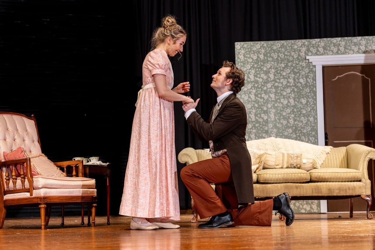 Pride and Prejudice cast on stage